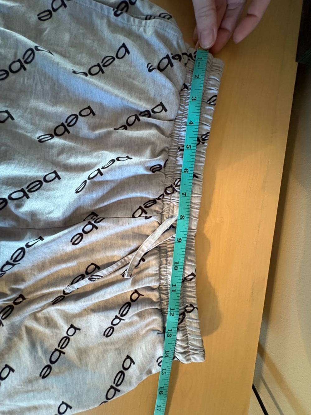 bebe Gray Pajama Shorts with Black Logo Print - Picture 5 of 5